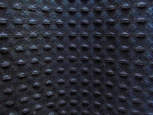 Designer Bathroom Shower Curtain Dark Navy Blue Waffle Textured Heavy Duty NEW - Picture 1 of 4