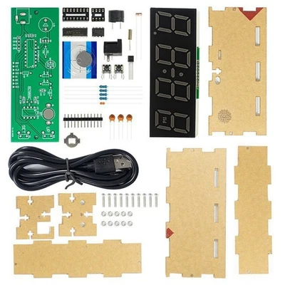  Digital Clock Kit  RGB Digital Alarm Clock Microcontroller Circuit Board8357 - Image 1 of 4