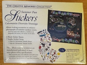Pegatinas Creative Memories - Paquete divertido de verano - NLA, 4 bloques, 7 tiras de estudio - Imagen 1 de 1