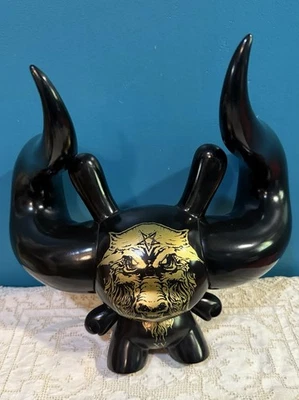Kidrobot DEVIL 8" Vinyl Dunny Arcane Divination (Black) by Godmachine EUC - Image 1 of 4