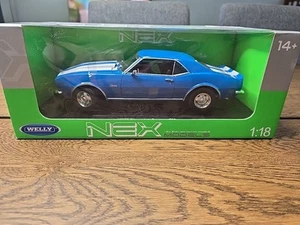 Chevrolet Camaro Z/28 1968 Blue & White Stripes 1/18 Welly In Box - Picture 1 of 14