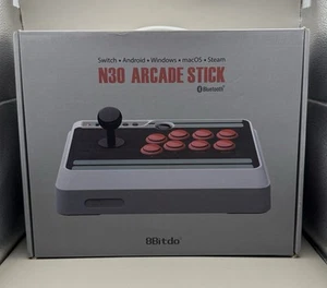 (NEW) 8bitdo N30 Arcade Stick Bluetooth+USB for Switch, Android, Windows, macOS - Picture 1 of 4