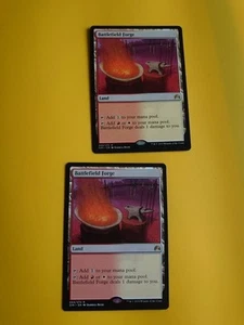 Battlefield Forge x2 rare land Origins Magic the Gathering 2 Card. - Picture 1 of 5