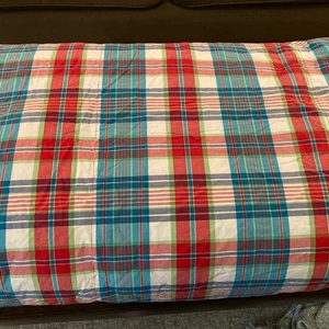 Vintage Ralph Lauren RLL Red Blue Plaid Down Alternative Full/Queen Comforter - Picture 1 of 3