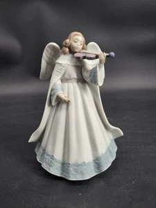 Gorgeous Vintage 1994 Lladro #6126 Porcelain Angel Navidad Violin Retired (Read) - Picture 1 of 24