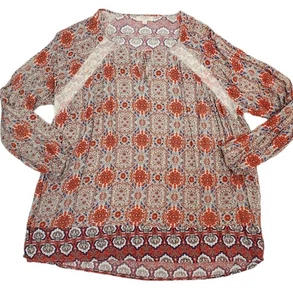 Umgee Top M Landhaus Kern Spitze Bauern Boho Blumen Langarm Indien Damen Tunika - Bild 1 von 5