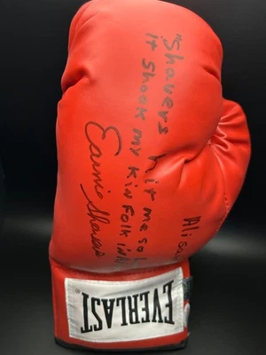 Earnie Shavers Signed Everlast Boxing Glove w/ Ali Quote PSA/DNA & ES COA - Image 1 of 4