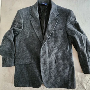 Vtg Pendleton 100% Virgin Wool Sport Coat Blazer Jacket Men’s 44 Gray USA Made - Picture 1 of 20