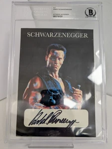 Arnold Schwarzenegger Beckett Certified Authentic Autograph Commando Cut Print I - Bild 1 von 3