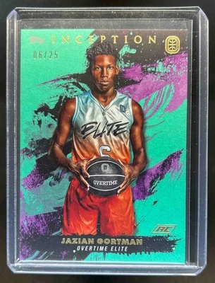 2021-22 Topps Inception OTE Jazian Gortman RC Aqua Rookie #/25 - Image 1 of 2