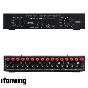 LINEPAUDIO 4IN 4OUT Amplificador Altavoz Interruptor Amplificador Selector con Conector de 6.35mm - Imagen 1 de 7