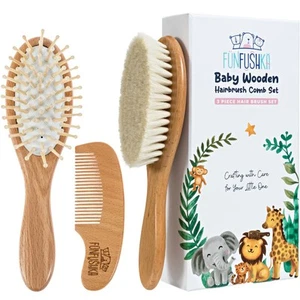Baby Hair Brush Set for Newborns & Toddlers - Baby Brush and Comb Set with So... - Picture 1 of 5
