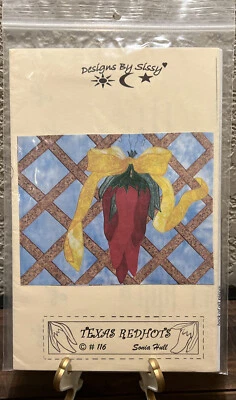 Designs by Sissy #116 Texas Redhots, Quilt Block/Wall Hanging Pattern - Image 1 of 4