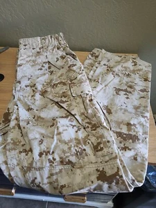 U.S.M.C. PANTALÓN CAMUFLAJE DESERT MARPAT Talla PEQUEÑO LARGO ROPA AMERICANA - Imagen 1 de 6