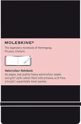 Moleskine Art Plus Watercolor Album, Pocket, Black, Hard Cover (3. 5 X 5. 5) by Moleskine (2008, Diary, Journal, Blank Book)