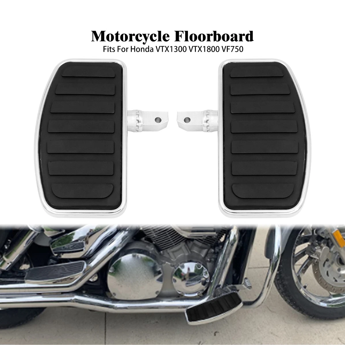 Estriberas De Pie Para Motocicleta Honda VTX1300 VTX1800 Suzuki VL400 VL800  C50 Estribo Delantero/par De Pasajeros, image size:1200x1200