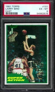 PSA 6 - 1981-82 Topps #101 EAST Larry Bird SUPER ACTION Boston Celtics HOF - Picture 1 of 2