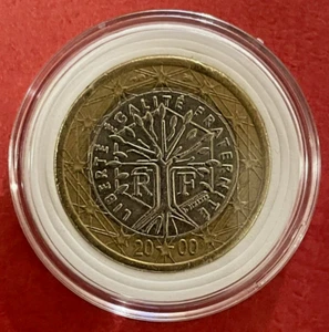 2000 France 1 Euros Bimetallic Coin errors LIBERTÉ ÉGALITÉ FRATERNITÉ - Picture 1 of 10