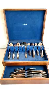 Flatware for 8 + Servers "FLOWERTIME" 1963 Oneida Overlaid Silverplate Flatware - Picture 1 of 13