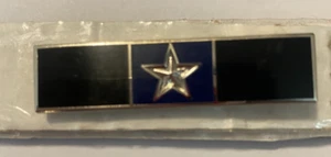 Pin de solapa de elogio de premio al mérito bar citación policial 1 estrella NEGRO AZUL - Imagen 1 de 3