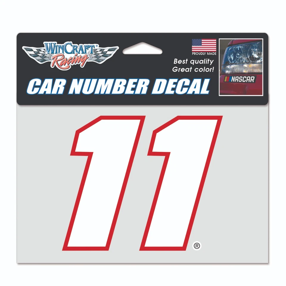 Calcomanía de número de coche Denny Hamlin 2025 Wincraft #11 7 x 4,75 Foto 1 de 1
