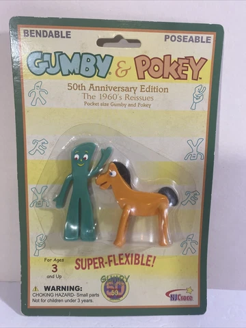 Gumby & Pokey - 50th Anniversary NJ Croce 1960’s Reissues - Pocket-Size Posable Cover