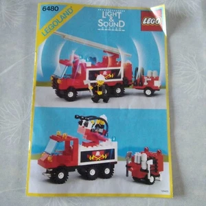 LEGO LEGOLAND vintage pompiers - 6480 LIGHT AND SOUND - notice - Imagen 1 de 1