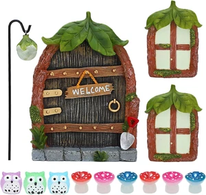 12 Pieces Miniature Fairy Garden Accessories Mini Fairy Doors Micro Landscape Or - Picture 1 of 16