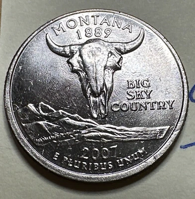 2007 D Montana 50 States Quarter • 25C 9275N - Image 1 of 3