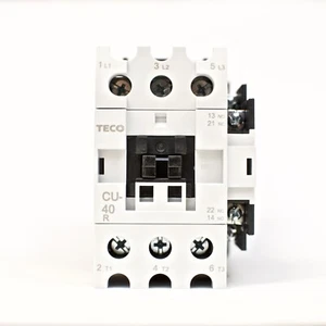 TECO CU-40R magnetic contactor, 60A, 3 phase, 220V coil,3A1a1b NO/NC Repl CU-40 - Picture 1 of 3