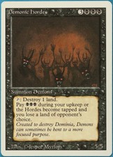 Demonic Hordes Revised HEAVILY PLD Black Rare MAGIC CARD (ID# 183570) ABUGames