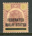 Malaya 1900 First Issues 5¢ Scott #4 Mint W124