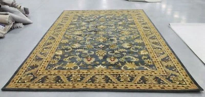 蓝色/金色 9 英尺 - 6 英寸 X 13 英尺 - 6 英寸损坏地毯,降价 1172700031 AT52C-10 — 第 1/4 张图片