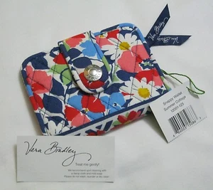 Vera Bradley SUMMER COTTAGE SNAPPY WALLET Coin FOR Purse TOTE Backpack BAG  NWT - Picture 1 of 1