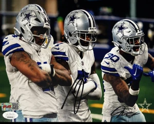 Foto firmada de 8x10 de Juanyeh Thomas & Trevon Diggs de vaqueros de Dallas PIA/JSA - Imagen 1 de 1