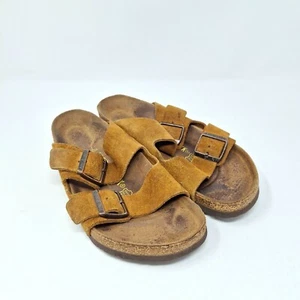 Birkenstock Arizona Suede Brown Double Strap Sandal Women 39 US 8 - Picture 1 of 9