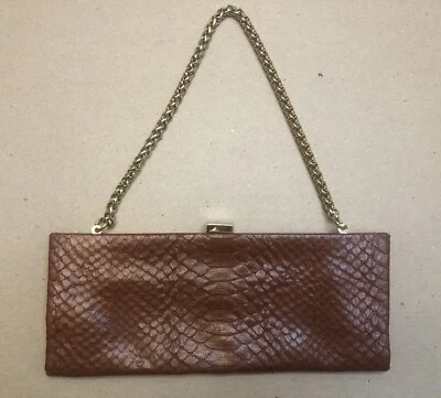 Valerie Stevens Leather Snakeskin Clutch - Изображение 1 из 4