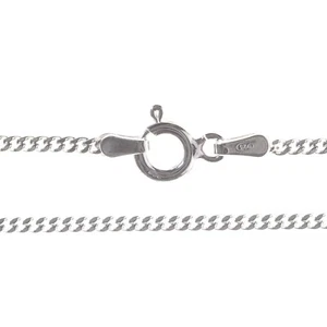 925 Sterling Silver Bracelet Curb Link Chain - 1.6mm - 7.5inch - Picture 1 of 12