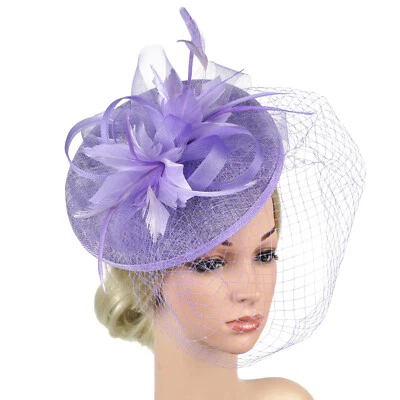 Mujeres Vintage Pluma Floral Fascinador Sombrero Boda Fiesta del Té Clip para el Pelo Prendas para la cabeza Foto 1 de 4