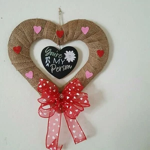 Rustic Hanging Valentines Day  Wreath  Wall Door Home window  Decor  - Picture 1 of 2