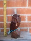 Vintage 8 1/2" Height *** Owl *** Hand Carved Ironwood Figurine Sculpture Mexico