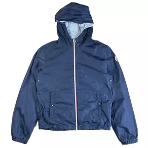 Giacca antipioggia Moncler bambino ragazzo Urville blu navy taglia 12 - Foto 1 di 11