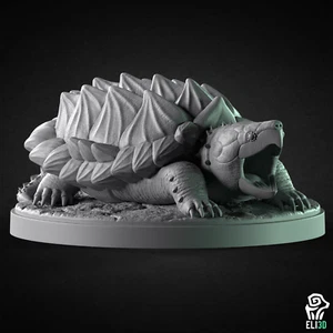 Snapping Turtle 32mm Miniature | Eli3D | Scale Animal Model - Picture 1 of 2