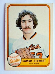 Sammy Stewart #181 Fleer 1981 Baseball Card (Baltimore Orioles) VG