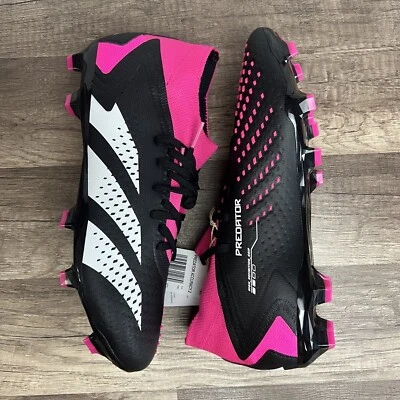 Adidas Predator Accuracy.2 FG Black Pink Cleats GW4586 Men's 8 / Women's 9 - Image 1 of 4