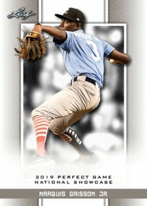 MARQUIS GRISSOM JR 2019 "1ST EVER PRINTED" LEAF PERFECT GAME ROOKIE CARD #58! 