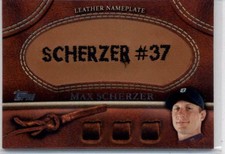 2011 Topps Update Manufactured Glove Leather Nameplates #MGL-MS Max Scherzer NM-