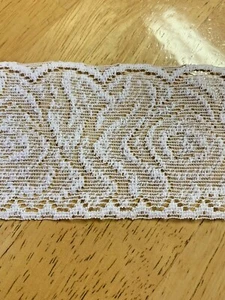 406- White Non stretch textured lingerie Lace Trim 2 1/2 inch--1yard - Picture 1 of 3