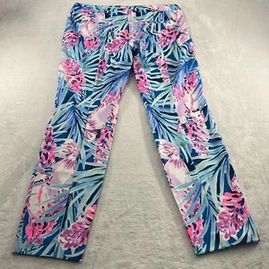 NWT Lilly Pulitzer 6 Kelly Knit Skinny Ankle Pants Mr Peacock Blue Purple Pink - Picture 1 of 16