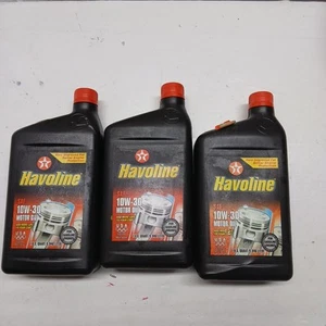 3 1 Quart Bottles of Vintage 1990s  HAVOLINE  10w30 Oil Sealed Very Rare 69cents - Picture 1 of 8
